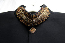 Load image into Gallery viewer, Men&#39;s - Formal Sherwani - Handmade w/ Metallic Embroidery &amp; Beading.  See Measurements - 18&quot; Shoulders, 19&quot; Chest (pit to pit)