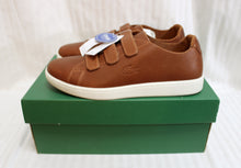 Load image into Gallery viewer, Men&#39;s -Lacoste - Brown (&quot;Dark Tan&quot;) &quot;Carnaby&quot; Strap Leather Lifestyle Sneakers - Size 7.5