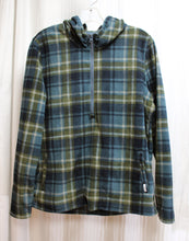 Load image into Gallery viewer, O&#39;Neil (Surf) - Blue, Green Plaid - 1/2 Zip Front Pullover Hoodie - Size M