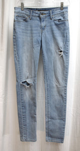 Levi's - Demi Curve Mid Rise Skinny Distressed  Light Wash Jeans - Size 27