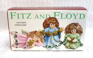 Fitz and Floyd - Moon Beams Tumbling Angels- Figurines