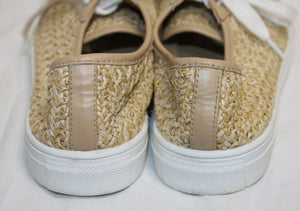 Tahari -"Gene" Tan Woven Sneaker Size 7.5