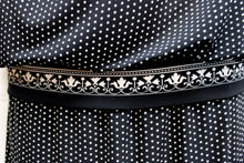 Load image into Gallery viewer, Max Studio - Black &amp; White Polka Dot Short Split Sleeve Drop Waist Short Dress- Size L