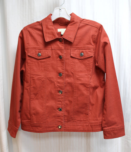 Appleseed's Petites - Light Weight Cinnamon Trucker Jacket - Size S (P)
