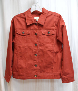 Appleseed's Petites - Light Weight Cinnamon Trucker Jacket - Size S (P)
