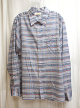 Load image into Gallery viewer, Vintage - Kingsport - Light Weight Blue Long Sleeve Plaid Shirt - XXL
